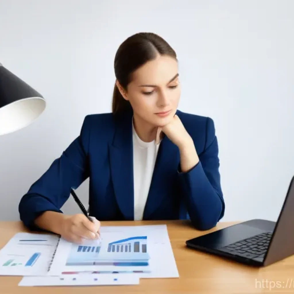 국제물류관리사 연봉 협상 노하우 - **Prompt:** "A confident, professional Russian woman in her late 30s sits at a modern, clean desk in...