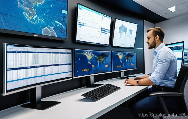 중소기업과 대기업의 국제물류 차이점 - Image Prompt 1: The Global Logistics Nerve Center and the Local Entrepreneur**