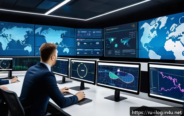 국제물류관리사와 협력하는 파트너 찾기 - A professional international logistics control room featuring a diverse team of logistics managers c...